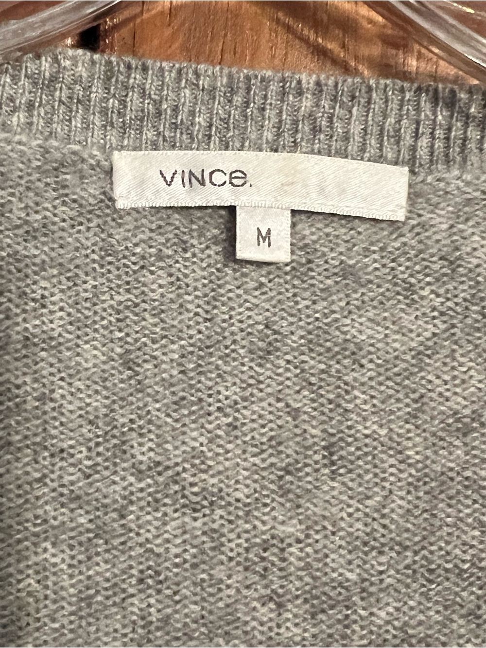 Vince 100% Cashmere Heater Gray Sweater Size Medium - Picture 2 of 5